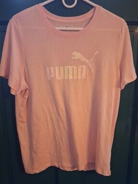 Puma Light Pink Logo Crew Tee